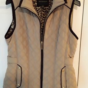 Reversible leopard print vest